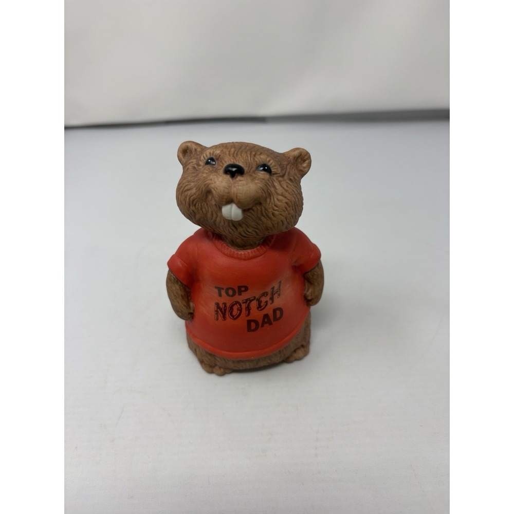 Vintage 1981 Hallmark Shirt Tales " Top Notch Dad" Ceramic 4.5" Figurine